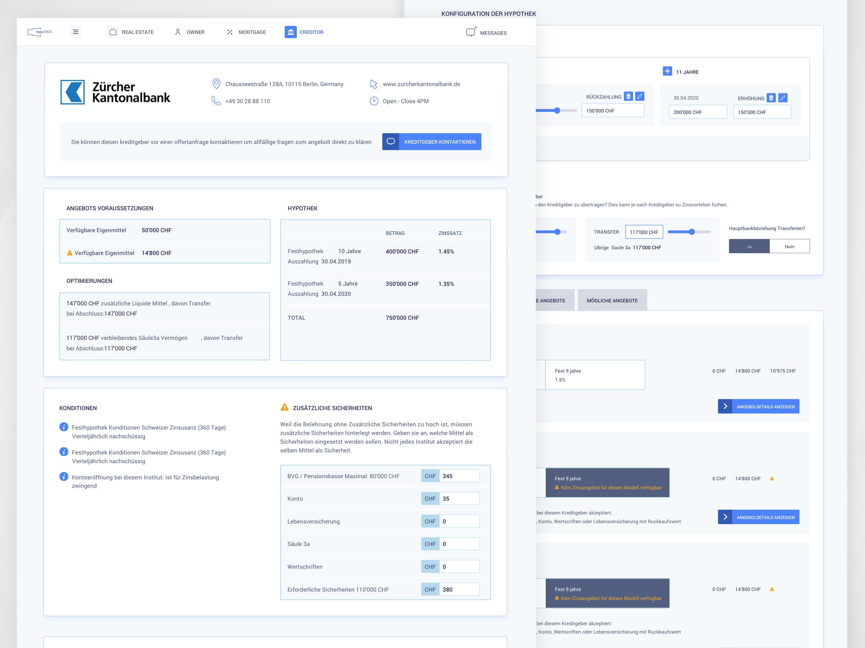 HypoTeck - UI design